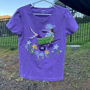 Gymboree Gem Sequin Garden Girl Embroidered Tee Size 8